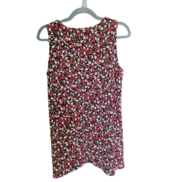 J.Jill Wearever Collection Sleeveless Red Floral Tank Top Medium Tall - Picture 4 of 7